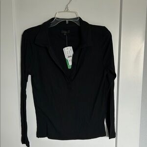 J Crew Black Long Sleeve Top